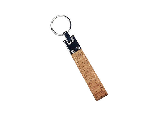 Cork Plain Leather Keyring 12mm Bulk Leather Keychains Souvenir Advertising Gift