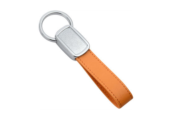 Color Tape PU Blue Leather Keychain Green Personalized Epoxy Doming Logo