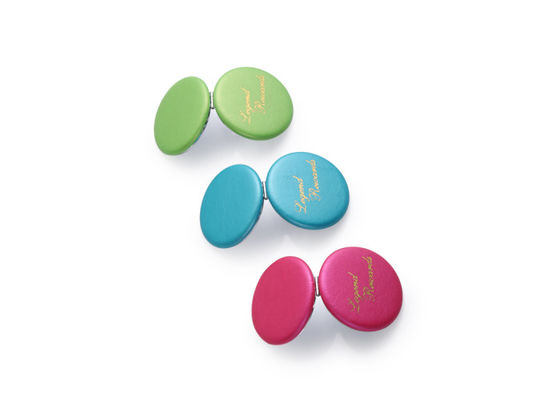 Macaron Promotional Cosmetic Pocket Mirror PU Compact Handbag Mirrors