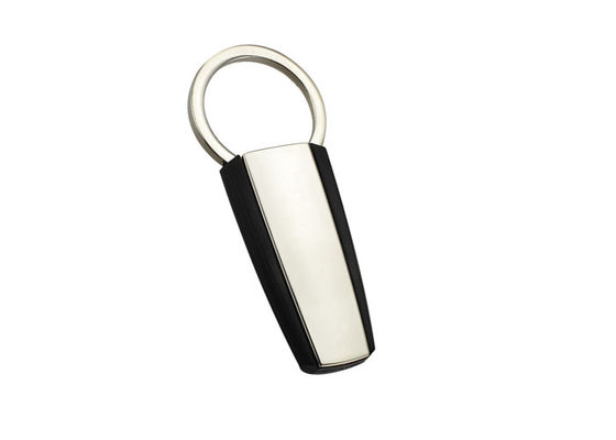 ABS Plastic Pull Apart Key Holder Trapezoid Metal Logo Keychain Silver Electroplating