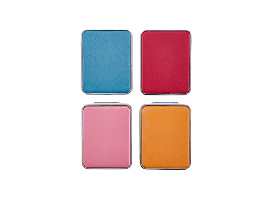 Rectangular Foldable PU Cosmetic Pocket Mirror 11mm Thick Small Travel Mirror