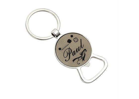 Laserable PU 65mm Bottle Opener Key Holder Multifunction Souvenir Gift