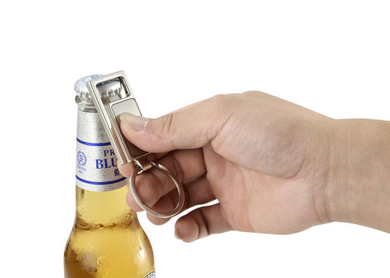 Zinc Alloy Engraved Metal Bottle Opener Keychain Rectangle Souvenir