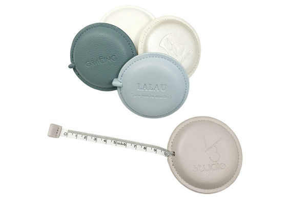 70mm Round Personalized retractable cloth tape measure Soft PU clothing measuring tape