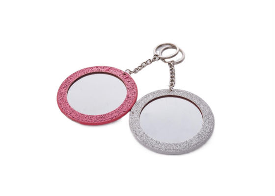 Mini Pantone Metal Cosmetic Pocket Mirror PU Leather Travel Makeup Mirror