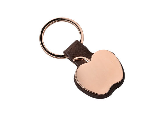 Pantone Rose Gold Key Rings Zinc Alloy Pu Leather Keychain