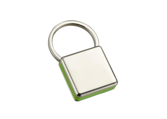 Anti Rust Metal Keychain Holder Colorful Snap Hook Keychain Square Plastic