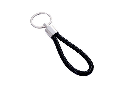 Zinc Alloy PU Leather Key Chains UV Printing Leather Key Ring Holder