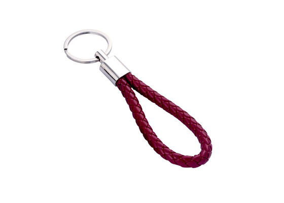 Zinc Alloy PU Leather Key Chains UV Printing Leather Key Ring Holder