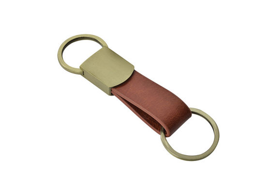 Pantone Leather Key Ring Holder Color Tape 10mm Brass Plating Personalised