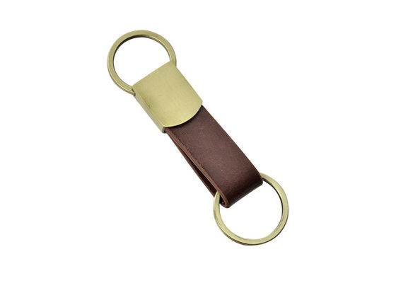 Pantone Leather Key Ring Holder Color Tape 10mm Brass Plating Personalised