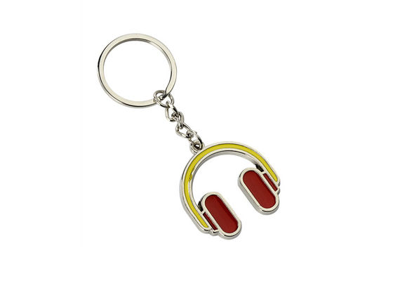 Iron Cute Enamel Key Chains Souvenir Gift Metal Headphone Keyring