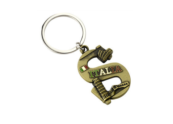 Laser Engraving Letter Key Ring 4mm Thick Souvenir Keychain Metal Ring