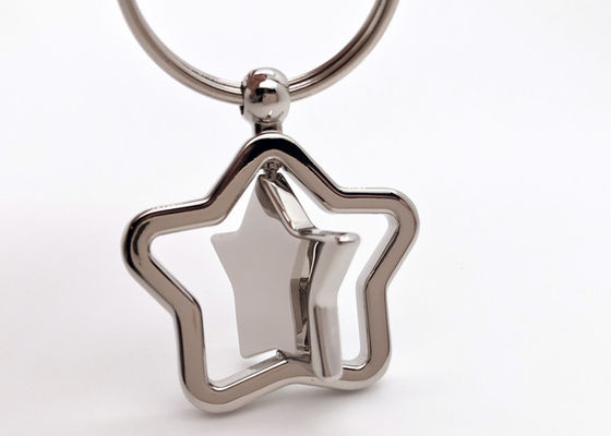 Souvenir Gift Cute Metal Keychain Iron Star Keychain Bulk Rotatable Iron