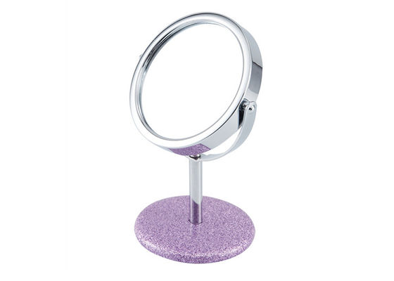PU Leather Cosmetic Table Mirror Small Cute Compact Mirror Debossing Logo