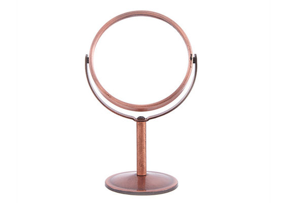 Round Rotatable Cosmetic Table Mirror Double Sides Mini Rose Desk Top Mirror