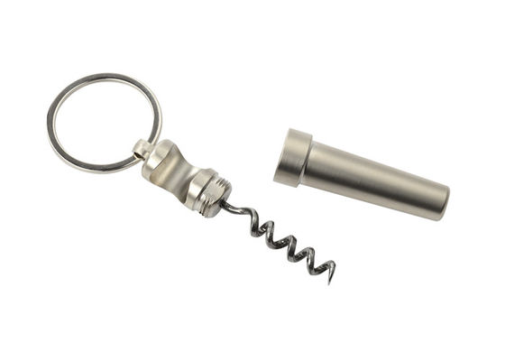 Multifunction Keychain Metal Bottle Opener Key Holder Silver 17mm