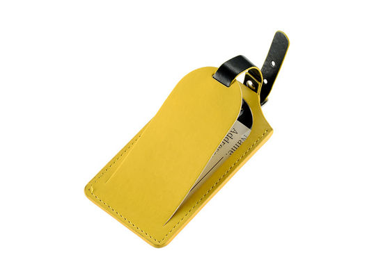 IMEGA PU Leather Travel Luggage Tag Rectangle Customized Personalized Baggage Tag
