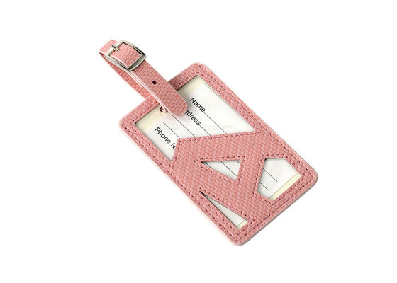 Green Travel Color Luggage Tag Pu Leather Hollow Pattern Tag