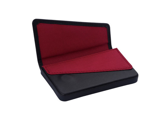 Magnetic Closure Personalised Card Holder Fabric PU Leather Card Case