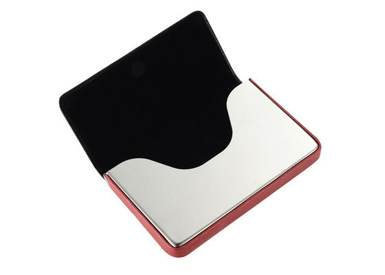 Magnetic Debossing Closure Pu Card Case Aluminum Business Card Holder Digital Printing