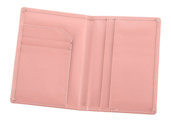 Pink PU Leather Passport Holder Cover Personalised Passport Wallet