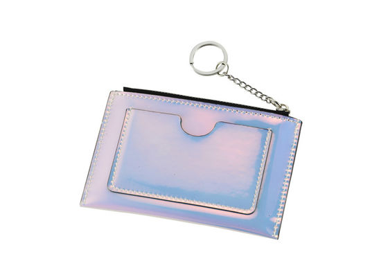 Hot Stamping Leather Credit Card Holder Womens Debossing Jelly Color