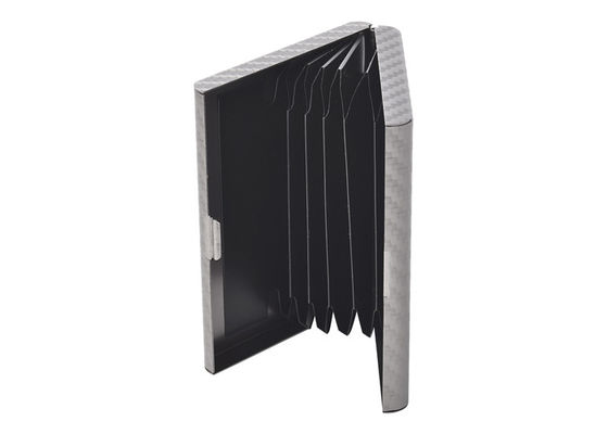 Carbon Fibre Metal Leather Credit Card Wallet Holder Rectangle Souvenir Gift