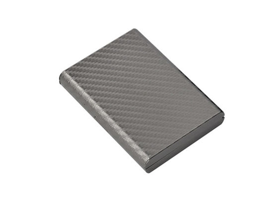 Carbon Fibre Metal Leather Credit Card Wallet Holder Rectangle Souvenir Gift