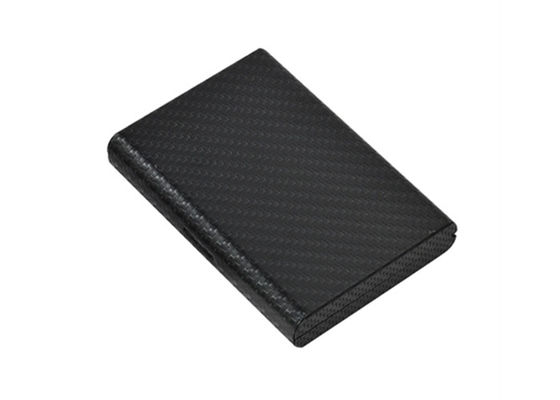 Carbon Fibre Credit Card Organizer Wallet RFID Blocking Leather Aluminum