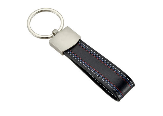 Weave Texture PU Leather Key Chains Customized Logo Multifunction Key Holder