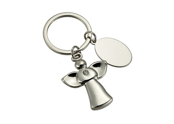 Angel Metal Laser Engraved Keyrings Logo Cute Key Chain Souvenir Gift