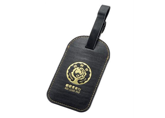 Good price Gold Stamping PU Leather Travel Luggage Tag With Buckle Strap Advertising Gift online