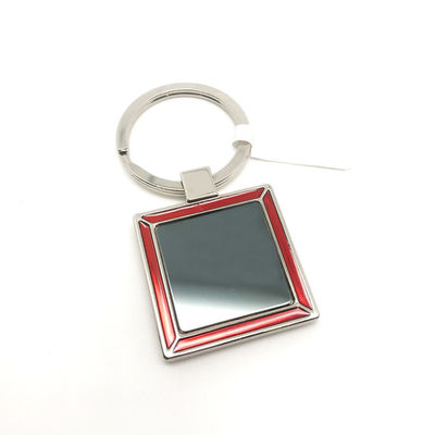 Good price Red Zinc Alloy Metal Keychain Holder With Customized Logo 34x72x5mm online