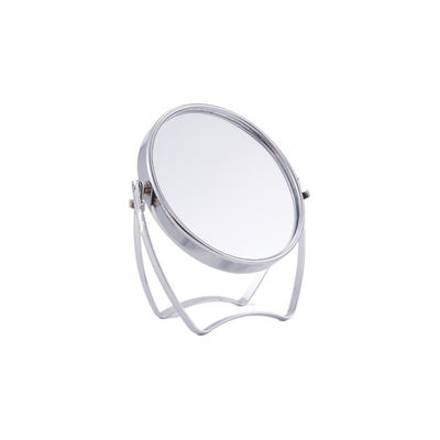 Good price Silver PU Leather LED Cosmetic Table Top Mirror With Rotatable Function online