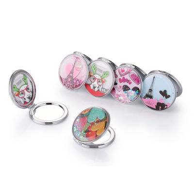 Good price Personalized Compact PU Pocket Mirror For On The Go Beauty online