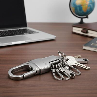 Good price Durable Metal Keychain Holder Zinc Alloy Construction Heavy Duty Strong Secure Key Organizer for Office Home and Travel online