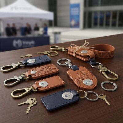 quality Keychain Holder Leather Key Chains Customized Pattern Durable Stylish Accessories for Corporate Gifts Events and Personal factory