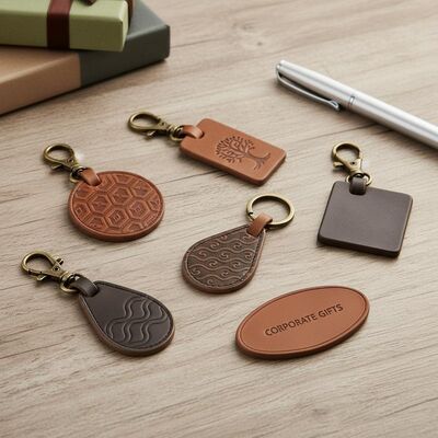 quality Keychain Leather Key Chains Customized Pattern Classic Style Durable Stylish Accessories for Corporate Gifts and Items factory
