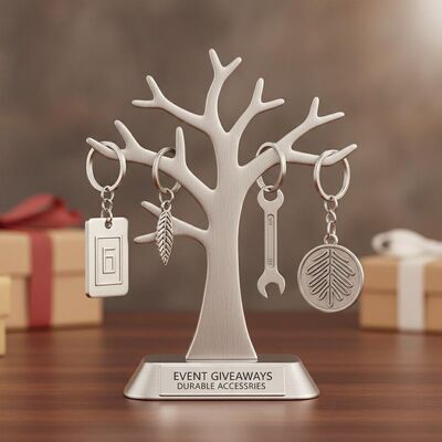 Good price Metal Keychain Holder Tree Style Durable Keychains Ideal Event Giveaways Custom Logo Lightweight and Durable Accessories online
