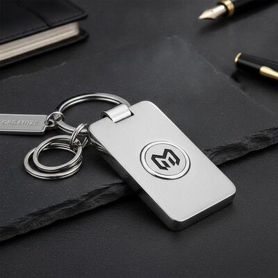 Good price Customized Logo Metal Keychain Holder Polished Finish Perfect for Key Organization and Carrying in Professional Settings online
