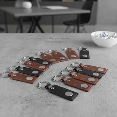 quality 40 46 5mm Leather Key Chains Classic Style 20 Grams Elegant Accessories Suitable for Employee Gifts and Corporate Events factory