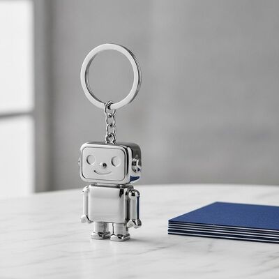 quality High Durability Cute Metal Keychain Silver 5 Cm X 3 Cm Durable Stylish Design Ideal For Business Giveaways And Marketing factory