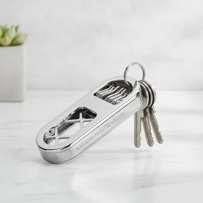quality Silver Adorable Metal Keyholder Quantity 1 Piece Modern Sleek Key Organizer Designed for Easy Key Management and Storage factory