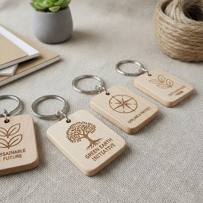 Good price Eco-Friendly Wooden Keychain Engraving Standard Size Custom Designs Perfect Gift Item For Campaigns And Client Giveaways online