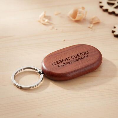 Good price Personalization Engraved Wooden Key Ring Polished Finish Elegant Custom Product Perfect For Business Marketing Campaigns online