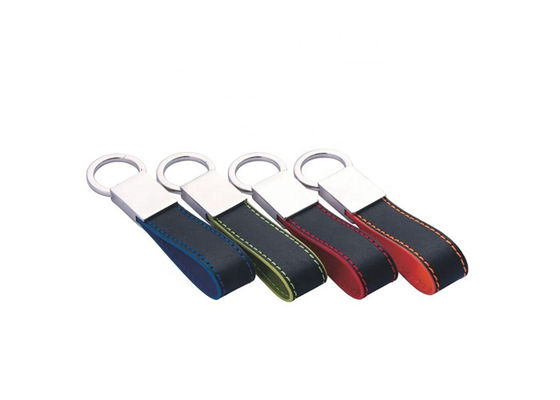 quality Stitch Metal Snap Hook Key Ring 7mm Debossing Leather Car Key Holder factory
