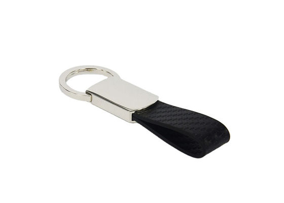 Good price Carbon Fibre Leather Key Chains Metal PU Braided Leather Keychain Snap Hook online