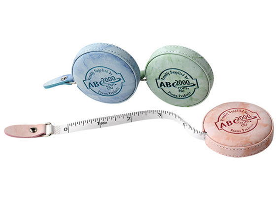 Good price Marble Texture Retractable Tape Measure Body Debossing PU Leather online