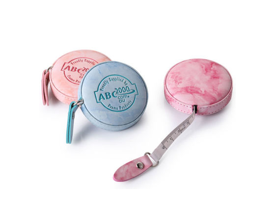 quality Marble Texture 15mm Small Retractable Tape Measure Body Debossing Logo factory